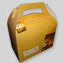 La boîte déjeuner lunch box recyclable en carton avec poignée, pour vos livraisons!
